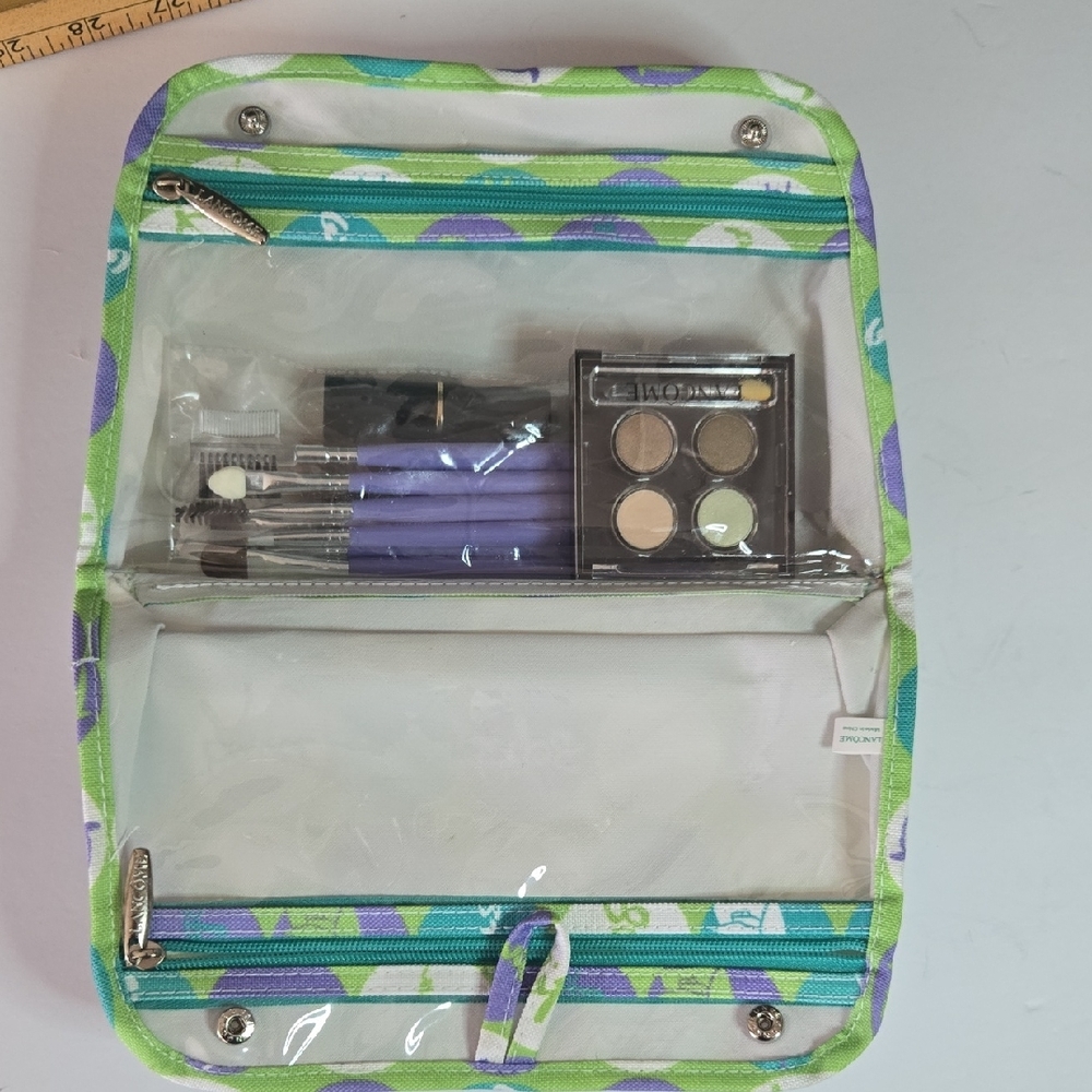 Lancome Makeup Bag with Brushes Eyeshadow Lipstick & Lipgloss - Picture 14 of 15